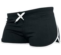 Urban Classics Ladies French Terry Damen-Hotpant - schwarz weiß S