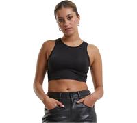 Urban Classics - Ladies Glitter Cropped Black - Oberteil - Schwarz - S - 88% Polyamide, 12% Metallllized Fibre Schwarz S