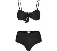 Urban Classics Damen Bikini Ladies High Waist Balcony Bikini Black-S