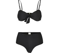 Urban Classics Damen Bikini Ladies High Waist Balcony Bikini Black-S