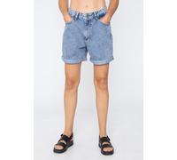 Urban Classics Ladies High Waist Boyfriend Shorts in Gr. W26 in Blau