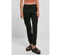 Urban Classics - Ladies High Waist Cargo Black - Hose - Schwarz - XL - 98% Baumwolle, 2% Elastan Schwarz XL