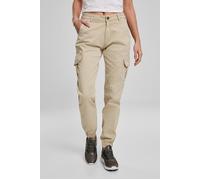 Urban Classics Ladies High Waist Cargo Pants Concrete Größe: 27 | Cargohosen Outlet | Damen | Grau