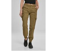Urban Classics Ladies High Waist Cargo Pants Summerolive Größe: 26 | Cargohosen Outlet | Damen