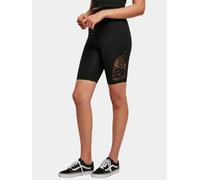 Urban Classics Damen Radlerhose Ladies High Waist Lace Inset Cycle Shorts, Farbe Black, Größe S