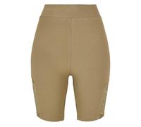 Urban Classics Ladies High Waist Lace Inset Cycle Shorts Khaki Größe: S | Kurze Sporthosen Outlet | Damen | Braun