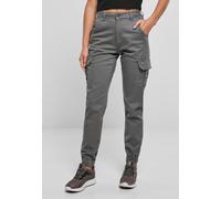 Urban Classics Ladies High Waist Cargo Pants in Gr. 26 in Grau