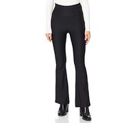 Urban Classics Ladies High Waist Rib Boot Cut Leggings Black XXL