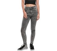 Urban Classics Ladies High Waist Skinny Jeans Black Heavy Acid Washed 28/32