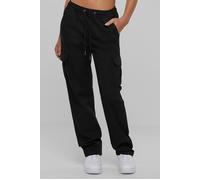 Urban Classics Ladies High Waist Twill Cargo Pants Black Größe: XS | Cargohosen Outlet | Damen | Schwarz