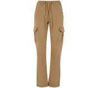 Urban Classics Damen TB6158-Ladies High Waist Twill Cargo Pants Hose, unionbeige, L