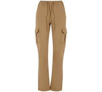 Urban Classics Damen TB6158-Ladies High Waist Twill Cargo Pants Hose, unionbeige, XXL