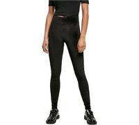 Urban Classics Damen Ladies High Waist Velvet Leggings, Black, XS