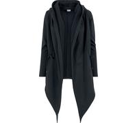 Urban Classics Ladies Hooded Sweat Cardigan in Gr. XS in Schwarz
