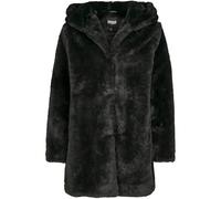 Urban Classics Ladies Hooded Teddy Coat Frauen in Gr. L in Schwarz