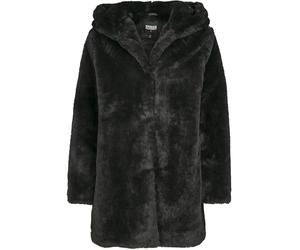 Urban Classics Ladies Hooded Teddy Coat Frauen Übergangsjacke schwarz #AraceliLook, Basics
