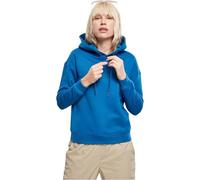 moderner Urban Classics Damen Hoodie Kordelzug Rippbündchen 300 g/m² mit Baumwolle Blau S