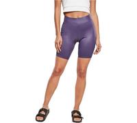 Urban Classics Ladies Synthetic Leather Cycle Shorts in Gr. M in Violet