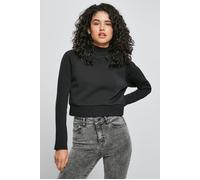Urban Classics Ladies Interlock Short Turtleneck Crew in Gr. M in Schwarz