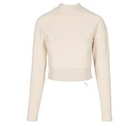 Sweater URBAN CLASSICS "Frauen Ladies Interlock Short Turtleneck Crew" Gr. L, beige (sand) Damen Sweatshirts (27589205-L)