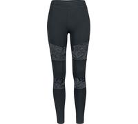 Urban Classics Damen Ladies Laces Inset Leggings, Schwarz (Black 00007), XL