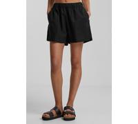 Urban Classics Damen TB6848-Ladies Linen Mixed Boxer Shorts, Black, L