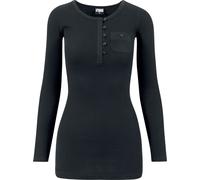Urban Classics Ladies Long Rib Pocket Turnup Tee Langarmshirt schwarz in XL