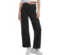 Stoffhose URBAN CLASSICS "Urban Classics Ladies Loose Utility Stretch Twill Pants" Gr. 29, Normalgrößen, schwarz Damen Hosen (29355305-29) schwarz