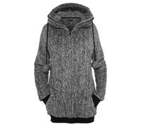 Urban Classics Ladies Melange Teddy Zip Hoody Frauen in Gr. XS in Grau
