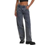 Urban Classics Damen Jeans Ladies Mid Waist 90´s Jeans Loose Fit Weites Bein Dirty Washed Gr. 33
