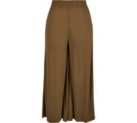 Urban Classics Damenhose Modal Culotte, 3/4-Länge, Gummibund, 77% Modal/23% Polyester, Khaki XS