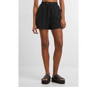 Urban Classics - Ladies Musselin Black - Shorts - Schwarz - S - 100% Baumwolle Schwarz S