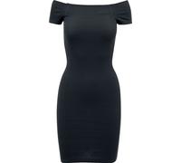 Urban Classics Damen Kleid Ladies Off Shoulder Rib Dress, Schulterfreies Kleid für Frauen, Slim Fit, erhältlich, Größen XS-5XL