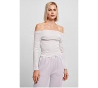 Urban Classics Damen Ladies Off Shoulder Rib Longsleeve T-Shirt, softlilac, L