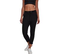 Urban Classics Ladies Open Edge Terry Turn Up Pants Damen-Trainingshose - schwarz L
