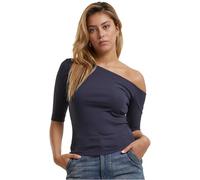 Urban Classics Damen Ladies Organic Asymmetric Rib Tee TB7096 Navy-M
