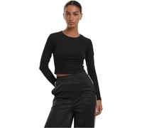 Urban Classics Damen TB4535-Ladies Organic Cropped Longsleeve T-Shirt, Black, XL