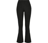 Urban Classics Ladies Organic Interlock Bootcut Leggings Damen-Leggings - schwarz XS