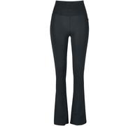 Urban Classics Ladies Organic Stretch Jersey Bootcut Leggings in Gr. XS in Schwarz