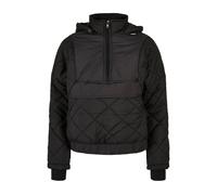 Winterjacke URBAN CLASSICS "Damen Ladies Oversized Diamond Quilted Pull Over Jacket" Gr. M, schwarz (black) Damen Jacken Winterjacken (76395440-M)