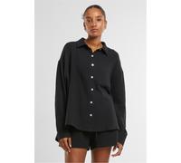 Urban Classics - Ladies Oversized Musselin Black - Bluse - Schwarz - M - 100% Baumwolle,Baumwolle Schwarz M