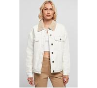 Urban Classics Ladies Oversized Sherpa Denim Jacket in Gr. XXL in Beige