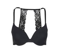 Urban Classics Damen Bügel BH Ladies Padded Bra With Lace Back TB7848 Black-80B