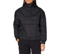 Outdoorjacke URBAN CLASSICS "Urban Classics Frauen Ladies Panel Padded Pull Over Jacket" Gr. L, schwarz (black) Herren Jacken (44257259-L)