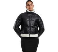 Urban Classics Damen Übergangsjacke Ladies Recycled Shiny Puffer Sherpa Jacket, leichte Puffer Jacke für Frauen, Stehkragen, Regular Fit