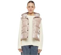 Steppweste URBAN CLASSICS "Urban Classics Ladies Recycled Shiny Puffer Vest with Hood", Damen, Gr. M, duskrose, 100% Polyamid, Westen Steppweste (21754364-M) duskrose
