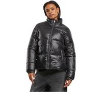 Urban Classics Damen Winterjacke Ladies Recycled Short Shiny Puffer Jacket, glänzend, Schwarz L