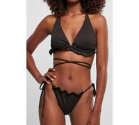 Urban Classics - Ladies Rib Babylock Triangle Black - Bikini - Schwarz - XS - 100% Polyester,88% Polyester, 12% Elastan Schwarz XS