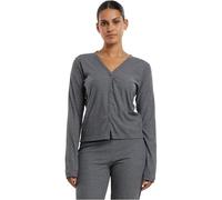 Urban Classics Damen Tb7001-ladies Rib Cardigan Strickjacken, Darkgreymelange, XL EU