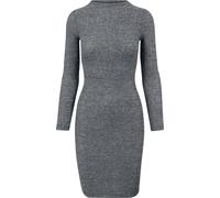 Urban Classics Damen Kleid dunkelgrau / weiß, Größe M, 3906486 Dunkelgrau / Weiß 38